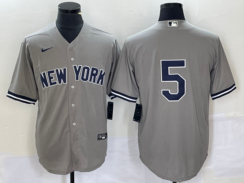 Men's New York Yankees #5 Joe DiMaggio Grey Cool Base Stitched Baseball Jersey Men's New York Yankees #5 Joe DiMaggio Grey Cool Base Stitched Baseball Jersey